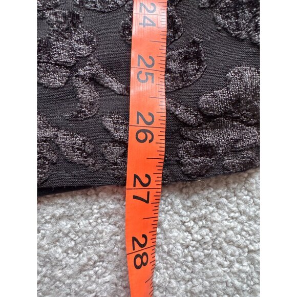 Black Floral Velvet Patterned Sleeveless Mini Dress Womens Size S - Picture 5 of 8